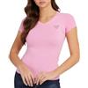 GUESS JEANS T-SHIRT MANICHE CORTE DONNA VIOLA XL
