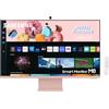 Samsung Smart Monitor M8 (S32BM80P), Flat 32'', 3840x2160 (UHD 4K), Piattaforma TV (Amazon Video, Netflix), Airplay, Mirroring, Office 365, Wireless Dex, WiFi, USB TypeC, Rosa