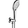 BOSSINI - SYNCRONIA kit supporto fisso con presa acqua, duplex e flessibile a scelta - C12033/C12034 : Flessibile - Flessibile Cromolux retinato nylon - A00158