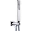 BOSSINI - FLAT-ONE kit supporto fisso con presa acqua, duplex e flessibile a scelta - CB4005/CB4006 : Flessibile - Flessibile ottone doppia aggraffatura - A03045
