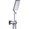 BOSSINI - AGUA-LIFE kit supporto fisso con presa acqua, duplex e flessibile a scelta - CB4007/CB4008 : Flessibile - Flessibile Cromolux retinato nylon - A00158