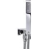 BOSSINI - CUBE kit supporto orientabile con presa acqua, duplex e flessibile a scelta - C13022/C13020 : Flessibile - Flessibile ottone doppia aggraffatura - A03045