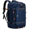 Tolaccea Zaino da Viaggio Espandibile 45L-50L, Zaini Aereo Bagaglio a Mano Adatto alla TSA, Zaino Porta PC 17.3, Grande Zaini Uomo Donna per Viaggi d'Affari e Weekender, Blu Navy