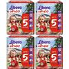 SCA HYGIENE PRODUCTS Libero Up e Go Pannolini Mutandina Taglia 5 (10-14kg) Offerta 4 confezioni da 20 Pz (80 Pannolini)