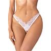 Obsessive Arrowel Crotchless Thong White S/M