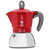 BIALETTI CAFFETTIERA MOKA INDUCTION 6TAZZE ADATTA ALL'INDUZIONE 100ML DESING ELEGATE ROSSA COD 990006946/NP