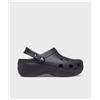 Crocs Sabot Classic Platform Clog W Black Donna