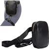 PONGH Borsa da gamba in pelle PU, versatile, regolabile, per moto, impermeabile, marsupio, da uomo, da donna, piccola cintura rimovibile per corsa, passeggiata, shopping, Nero , Sport