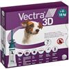 VECTRA 3D Antiparassitario per Cane 3 Pipette Antipulci, Antizecche e Antizanzare per cani 4/10 kg Protegge da Pulci, Zecche, Flebotomi e Mosche
