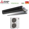 Mitsubishi Electric Climatizzatore Condizionatore Mitsubishi Electric Canalizzato Canalizzabile Inverter Media Prevalenza 34000 Btu PEAD-M100JA + PUZ-M100VKA Monofase R-32 Wi-Fi Optional