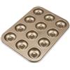 Lrocotanc Stampo per Ciambelle, Stampo Muffin con 12 Cavità - Ø6.5 cm, Stampo Donuts Antiaderente in Acciaio al Carbonio, Teglia Pancake per Ciambelle Muffin Cupcakes Torta - 36x26.5CM