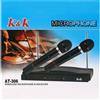 Coppia Microfoni Wireless Senza Fili Con Base Ricevitore KARAOKE 009-4