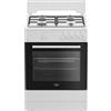 Beko FBG62010DW cucina a libera installazione bianca, 60x60cm, piano gas, forno a gas, grill a gas, 64Lt, Сlasse A