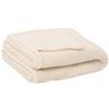 English Home Coperta in pile per la casa, coperta per divano o letto, morbida e soffice coperta per i viaggi, coperta natalizia come regalo, 130 x 170 cm, colore: crema