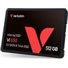 Verbatim SSD 512 GB 2.5 Serial ATA III Velocità di Scrittura/Lettura 560/535 MB/s per PC/PC Portatile - 49352 VI550