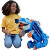 Hot Wheels Hot Wheels City 'Let's Race' Netflix - Mega Dino Trasportatore, pista da corsa che si trasforma in un T-Rex, playset con luci e suoni, box per riporre 20 macchinine in scala 1:64, 4+ anni, HNG50