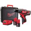 Milwaukee Trapano Avvitatore con PERCUSSIONI M12 BPD-202C, 12 W, 12 V