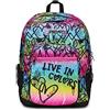 Seven, Zaino Scuola, Freethink, Multicolore, con Ring Light, Scomparto Porta Notebook, Tasche Porta Borraccia, Zaino Viaggio, Scuola & Tempo Libero