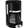 Moulinex Caffettiera filtro programmabile 24 ore, design nero vintage, capacità 1,25 l, 10-15 tazze, supporto filtro girevole, mantenimento caldo 30 min, Caraffa vetro, Sole FG380B10