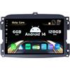 BXLIYER SXAUTO『Built-in 4G / DAB』Android 14-6G+128G Autoradio Per FIAT 500L (2012-2016) - Senza fili CarPlay/Android Auto LED Camera + MIC - Fast-boot Volante 360-CAM HDMI WIFI DSP - 2 Din IPS 10.1 Pollici