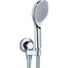 BOSSINI - SYNCRONIA/1 kit supporto orientabile con presa acqua, duplex e flessibile a scelta - C54046/C54047 : Flessibile - Flessibile ottone doppia aggraffatura - A03045