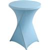 iEventStar Tovaglia elasticizzata in spandex, per tavolo da bar, per tavolo da bistrot e cocktail (azzurro, Ø 60-65 cm)