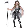 amscan 9911783 - Costume da mietitore di scheletri, per bambine dai 6 agli 8 anni, multicolore
