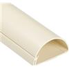 D-Line 1M6030M, Canalina Coprifili, Canalina Per Cavi, Passacavi Pavimento, Canale Battiscopa, Passacavi Muro - 60 X 30 Mm - 1 M Lunghezza - Magnolia