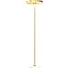 HOMCOM Lampada da Terra Moderna con Luce Dimmerabile con Interruttore a Pedale e 3 Luminosità, Oro | Aosom Italy