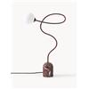 Westwing Collection Lampada da tavolo con base in marmo Alina - Rosso