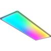 B.K.Licht - Pannello LED con luce indiretta, telecomando, luce colorata RGB+W, pannello LED soffitto, pannelli led, pannelli led soffitto, pannelli luminosi led, led rgb panello, 58x20x3 cm, nero
