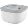 Guzzini Store&More Kitchen Active Design Contenitori Ermetici Bassi per Frigo/Freezer/ Microonde (S), 12.2 x 12.2 x 6.8 cm, Grigio (Dark Grey)