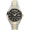 Timex Orologio da Uomo Trend da 41 mm, Cinturino in Acciaio Inox a Doppia Tonalità, Quadrante Nero, Cassa a Doppia Tonalità, TW2Y28400