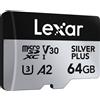 DJI Lexar PROFESSIONAL microSDXC 64GB 205MB/s A2 V30 Memory Card per Droni