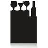 SECURIT - Lavagna Da Tavolo Silhouette Cocktail - Per Pennarelli A Gesso Liquido - Per Caffè, Ristoranti, Bar - Inserto Rimovibile - Base In Alluminio - 35,5x21x6cm - 1 Pennarello Bianco Incluso
