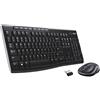 Logitech MK270 Combo Tastiera e Mouse Wireless per Windows, Layout US Internazionale QWERTY, Nero