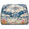 Mandala Life ART Fodera per cuscino da pavimento quadrato bohémien - 60x20 cm - 100% cotone - Custodia pouf per pouf per soggiorno, camera da letto, patio e altro