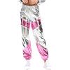 Odizli Pantaloni da donna metallizzati lucidi effetto bagnato, pantaloni cargo sportivi, ologramma, hip hop, leggings da jogging, pantaloni da danza, feste, discoteca, discoteca, clubwear, AEGENTO rosa, S