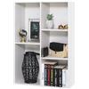 Iris Ohyama Mobile,librerie larghe 60 cm, Scaffale Angolare da Parete in Legno, 5 Livelli, Bianco, Polivalente, Modulare, Aperto, Per Soggiorno, Ufficio, Libri, Decorazioni, Montaggio Facile, CX-23C
