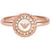 Emporio Armani Anello focale centrale in acciaio inossidabile con madreperla donna, tonalità oro rosa, EGS30202216.5