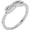 Emporio Armani Anello con punto focale centrale da donna in argento 925, EG3599040