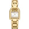 Fossil Harwell Orologio per donna, Movimento al quarzo con cinturino in acciaio inossiperbile o in pelle, Tono oro e bianco