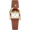 Fossil Harwell Orologio per donna, Movimento al quarzo con cinturino in acciaio inossiperbile o in pelle, Marrone e oro
