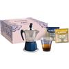 Borbone Moka Ciao Induzione Festa della Mamma Edition - 1 5 Cialde Blu + 15 Cialde Oro + 4 Tazzine In Vetro