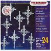 The Beadery Beadery plastica Holiday a Forma di Croce con Pietre di Cristallo-Makes 24 cm