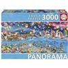 Educa - Puzzle per adulti da 3000 pezzi in formato panoramico | Panorama della vita. Include il servizio ricambi smarriti. Dimensioni: 144 x 68 cm. Dai 14 anni (20265)