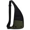 FANDARE Zaino Monospalla da Uomo Donna Marsupio Zaini da hiking Borsa a Spalla da palestra Borsa Tracolla Borsello a Spalla Borse a Zainetto per Sportivo Trekking Ciclismo Viaggio Sling Bag Verde