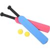 HANABASS Mazza da Cricket per Principianti E Set Mazza da Baseball Portatile in Plastica Incoraggiante Sicura per I Bambini Ideale per I Parchi