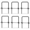 Faspiroty Bulloni a U quadrati in acciaio inox 304, M6x35x75 mm, con dadi a U, confezione da 6
