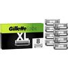 Gillette Labs 8 Lamette da Barba di Ricambio a 5 Lame per il Rasoio Barba Manuale Gillette Labs Con Barra Integrata, Rasatura Profonda e Duratura, Comfort e Profondità